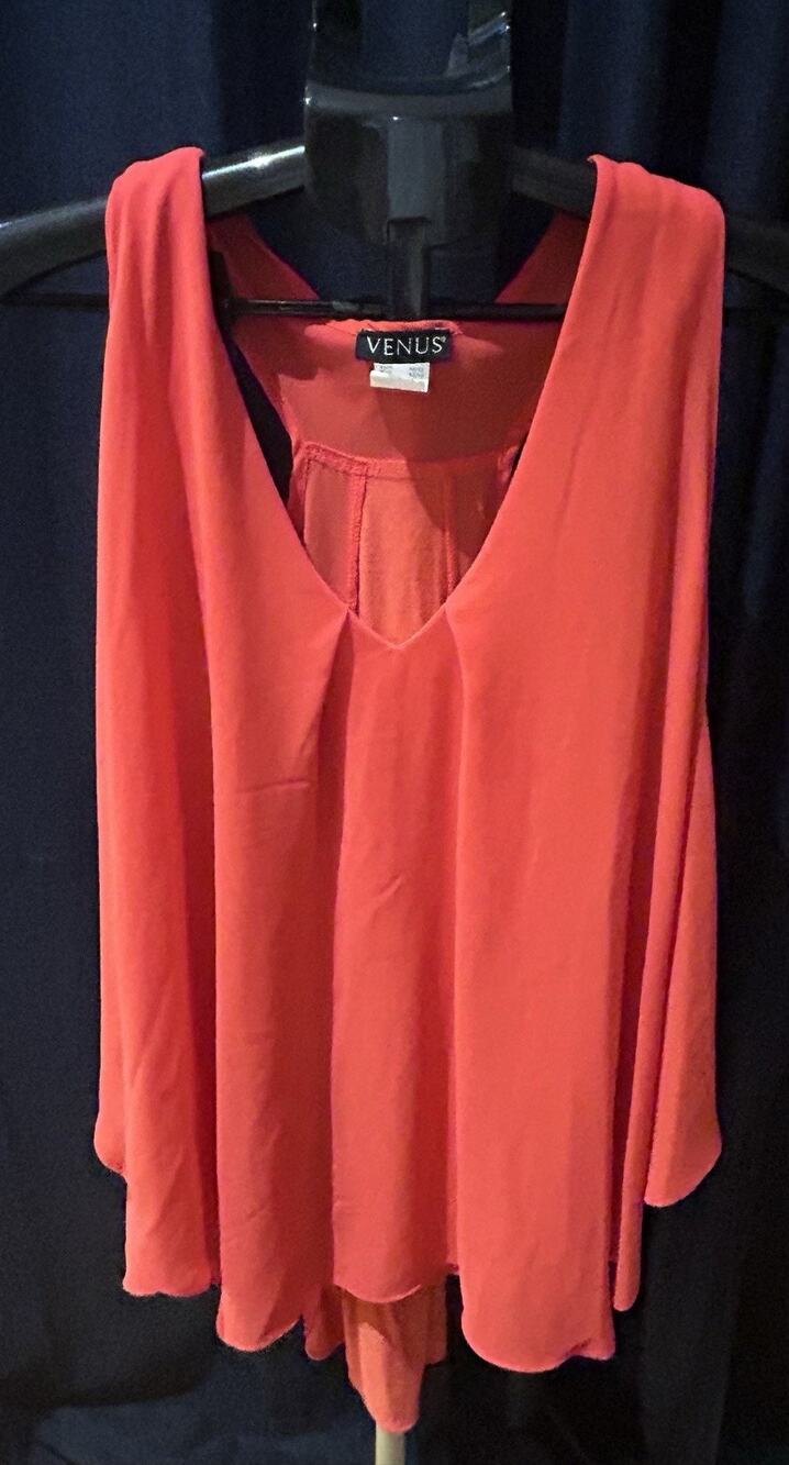 Venus Light Red Tank Blouse size M